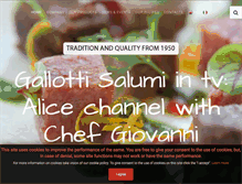 Tablet Screenshot of gallottisalumi.it